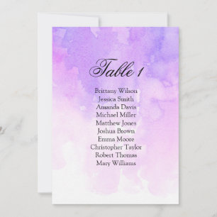 Hochzeitskarte für Wasserfarben. rosa und lila Einladung