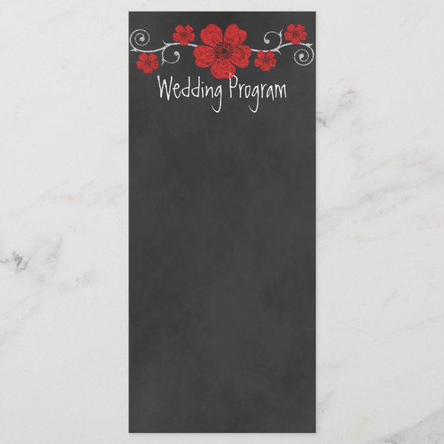 Hochzeitskarte für Wilde Rote Rosen Programm (Vorderseite)
