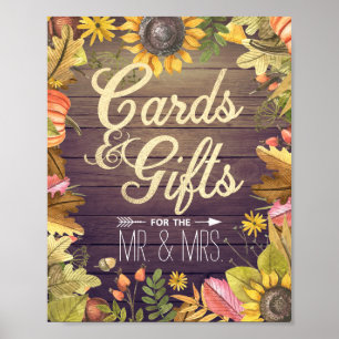 Hochzeitskarte & Geschenkkarton Blätter Kürnkins Poster