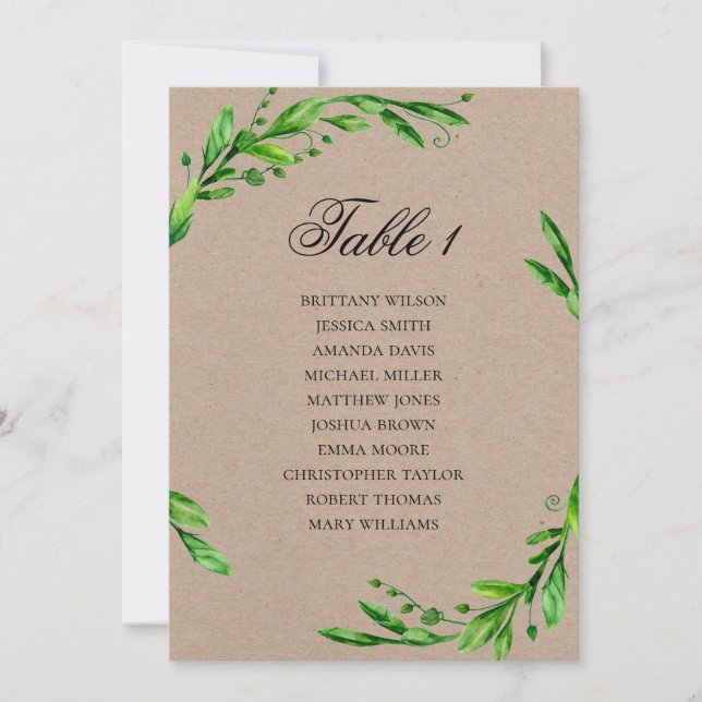 Hochzeitskarte im Sommer. Rustikaler Plan Einladung (Vorderseite)