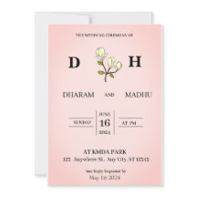 Hochzeitskarte im Vintagen Stil