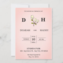 Hochzeitskarte im Vintagen Stil