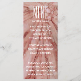 Hochzeitskarte in Rosa und Lavendel Menükarte