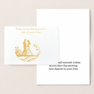 Hochzeitskarte ist heute der erste Tag der Erholun Folienkarte