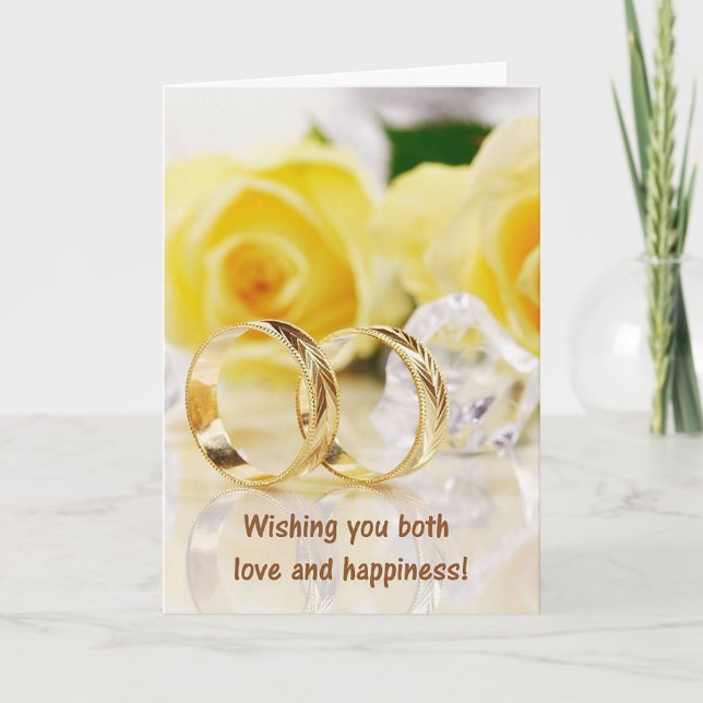 Hochzeitskarte "Liebe und Glück" (Vorderseite)