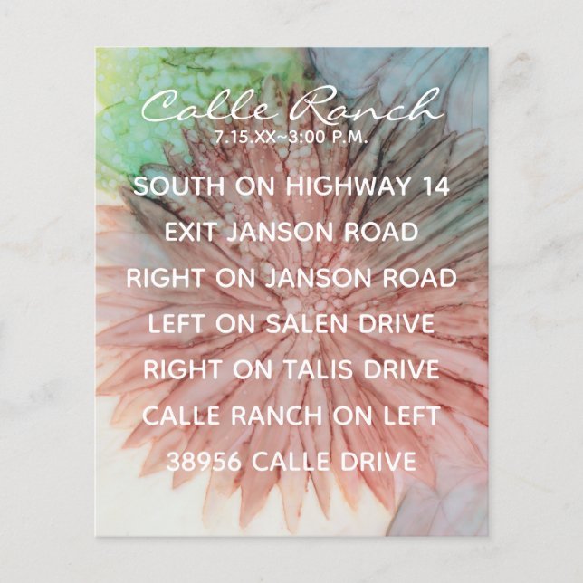 Hochzeitskarte Lieblich in Pink und Lavendel (Vorderseite)