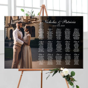 Hochzeitskarte mit elegantem Foto Poster