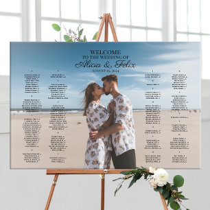 Hochzeitskarte mit modernem Foto Poster