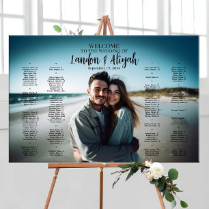 Hochzeitskarte mit modernem Foto Poster