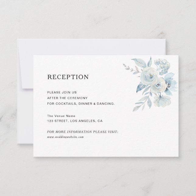 Hochzeitskarte mit rosa Blumen RSVP Karte (Vorderseite)