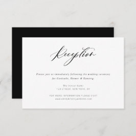 Hochzeitskarte mit schwarz-weißer Schrift RSVP Karte