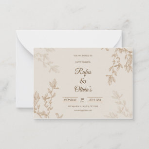 Hochzeitskarte Mitteilungskarte