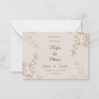 Hochzeitskarte Mitteilungskarte