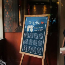 Hochzeitskarte Modernes Gold Ananas Paar Poster