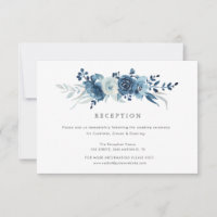 Hochzeitskarte Mondlicht Blau