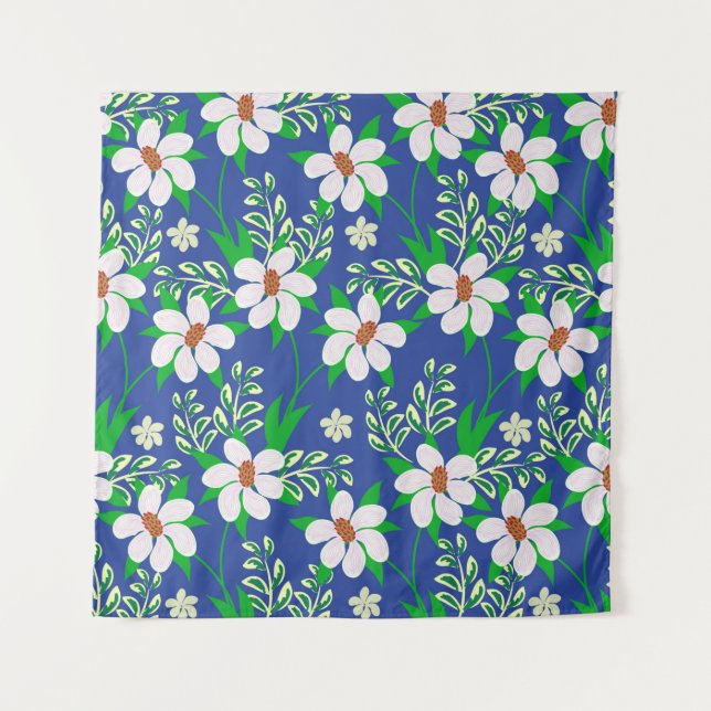 Hochzeitskarte oder Einladung mit abstrakter Blume Wandteppich (Vorderseite)