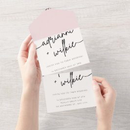 Hochzeitskarte oder Einladungskarte All In One Einladung