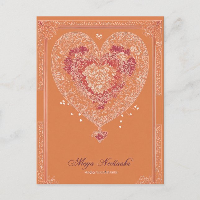 Hochzeitskarte Postkarte (Vorderseite)