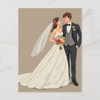 Hochzeitskarte Postkarte