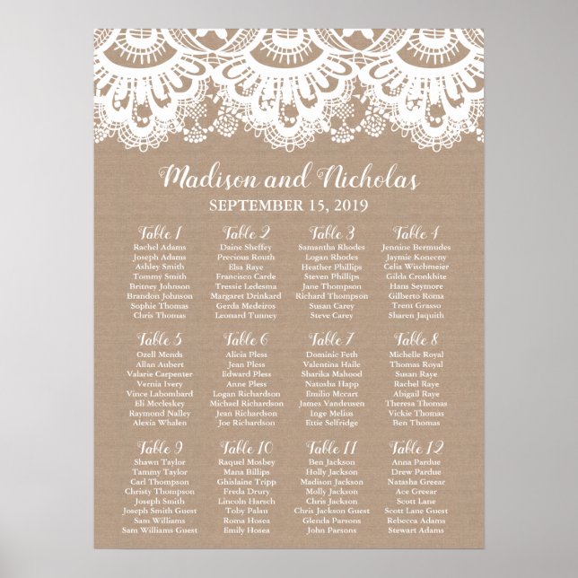 Hochzeitskarte, rustikal poster (Vorne)