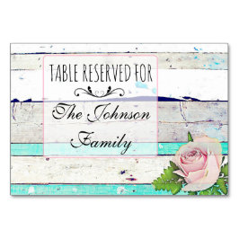 Hochzeitskarte Rustikaler Holzkohlenshabby Vintag Tischnummer