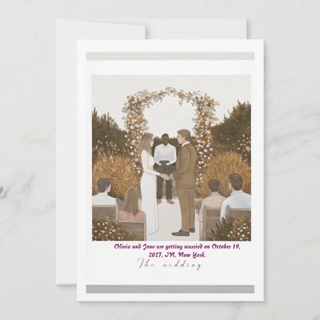 HOCHZEITSKARTE SAVE THE DATE (Vorderseite)