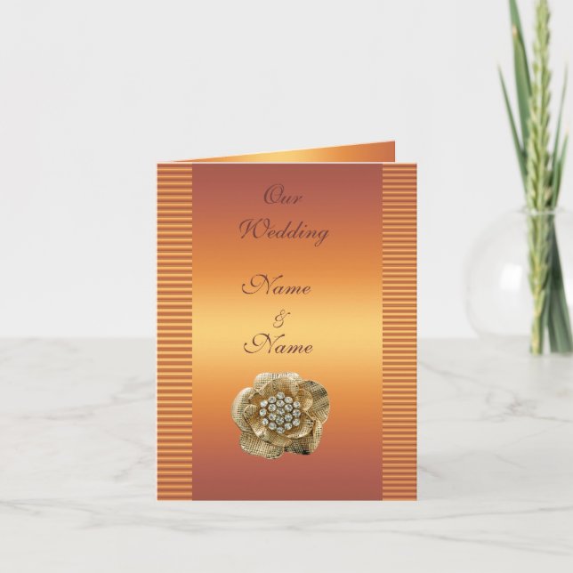Hochzeitskarte Save the Date Gold Diamond Gold Gem Einladung (Vorderseite)