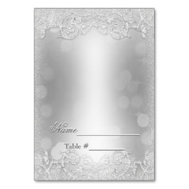 Hochzeitskarte Silver füllen Sie später aus Tischnummer