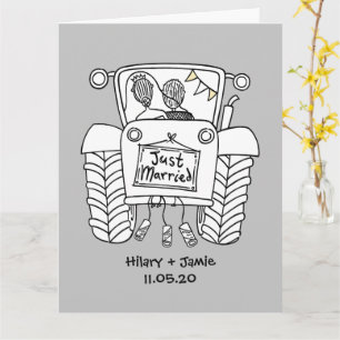 Hochzeitskarte Tractor Country Karte