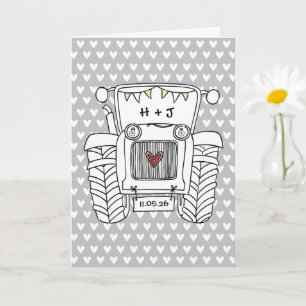 Hochzeitskarte Tractor Country Karte
