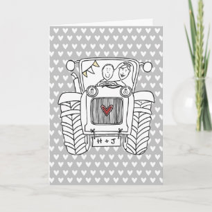 Hochzeitskarte Tractor Country Karte