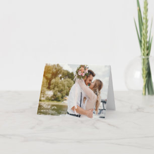 Hochzeitskarte Vielen Dank, Foto Karte
