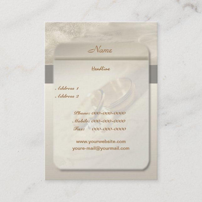 Hochzeitskarte Visitenkarte (Vorderseite)