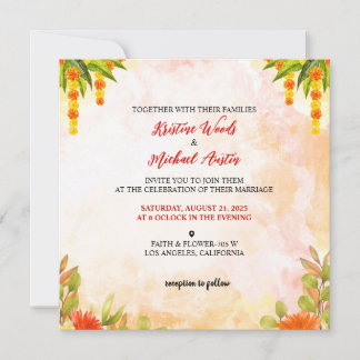 Hochzeitskarte Wasserfarbe Einladung