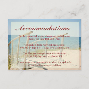 Hochzeitskarten am Strand - Treppe zum Strand Begleitkarte