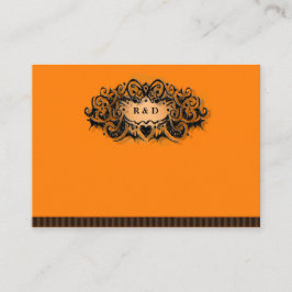 Hochzeitskarten BLANK Halloween Orange Black Platzkarte