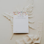 Hochzeitskarten der Meadow-Wildblume Postkarte<br><div class="desc">Diese Wiesen-Wildblume-Eimerkarten sind die ideale Ergänzung für einen modernen Hochzeitsempfang oder ein modernes Brautparty. Die Blume sind grün,  rosa,  rot,  gelb,  lila,  Aquarell,  mehrfarbig und mit Weiden bedeckt. Ändern Sie den Wortlaut in Anzug jedes Lebensereignisses. Das Schild der Schaufelliste wird separat verkauft.</div>