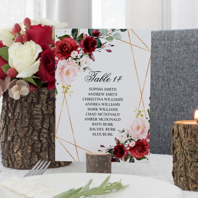 Hochzeitskarten der Rose Blush & Burgund Einladung (Von Creator hochgeladen)