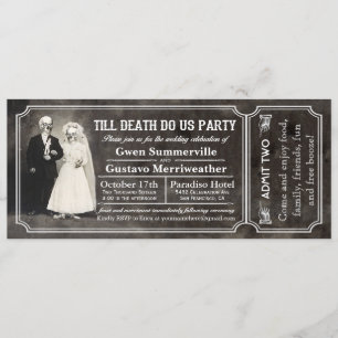 Hochzeitskarten-Einladungen 'Bis dass der Tod uns Einladung