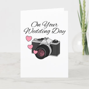 Hochzeitskarten-Fotograf mit Vintage-Kamera Dankeskarte