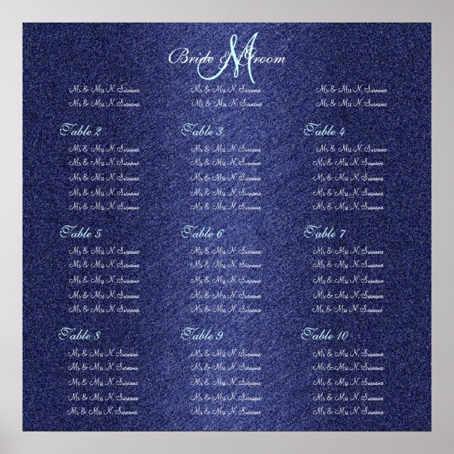 Hochzeitskarten für Blaue Seen Poster (Vorne)