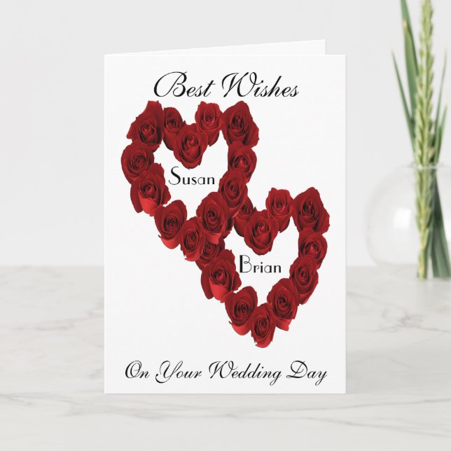 Hochzeitskarten für Braut und Bräutigam Karte (Vorderseite)