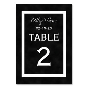 Hochzeitskarten für Chalkboard-Tischnummern Tischnummer