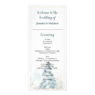 Hochzeitskarten für das Winter Pine Romance Werbekarte