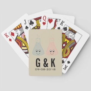 Hochzeitskarten für niedliche Chemie Spielkarten