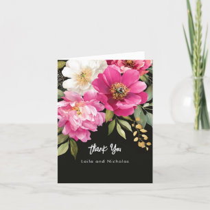 Hochzeitskarten für Rosa und Weiße Wasserfarbe Dankeskarte