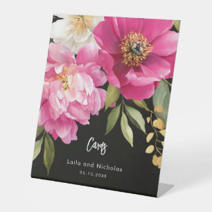 Hochzeitskarten für Rosa und Weiße Wasserfarbe Sockelschild