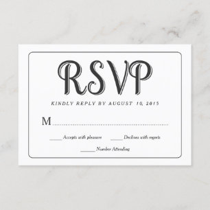 Hochzeitskarten für uAwg Chalkboard RSVP Karte