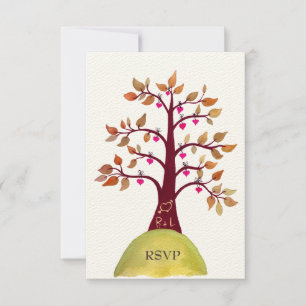 Hochzeitskarten für uAwg Herbst/Herbst RSVP Karte