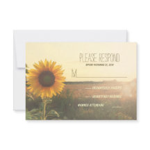 Hochzeitskarten für Vintage Sonnenblumen